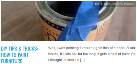 LINK diy tips & tricks how to paint furniture