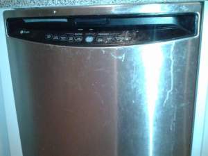 stainless steel cleaner before