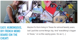 LINK easy humongous diy french memo board {on the cheap}