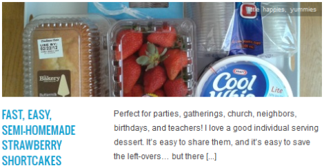 LINK fast easy semi-homemade strawberry shortcakes