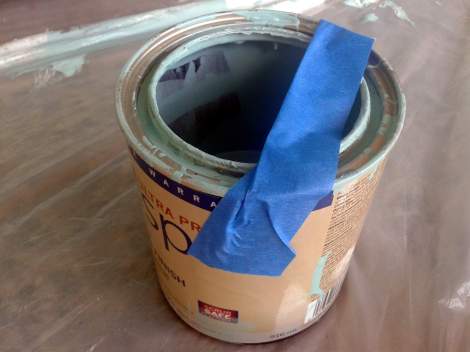 paint tips blue tape lip
