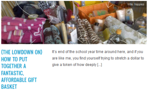 LINK {the lowdown on} how to put together a fantastic, affordable gift basket