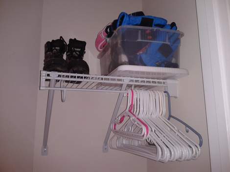 09 mudroom in a closet cleaned out coats