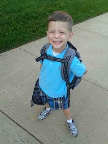 li'l bro first day of school