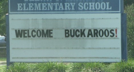 welcome buckaroos sign