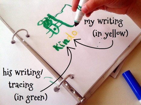 learning to write tracing