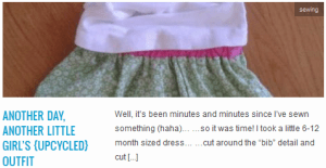 LINK another day another little girl's {upcycled} outfit