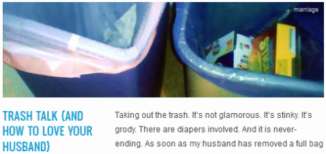 LINK trash talk {and how to love your husband}