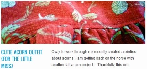 LINK cutie acorn outfit {for the little miss}