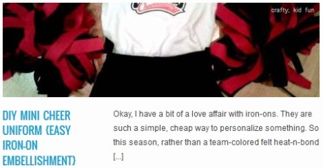 LINK diy mini cheer uniform {easy iron on embellishment}
