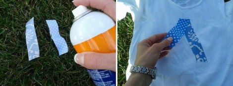 3 initial shirts spray glue placement