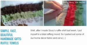 LINK simple, fast, beautiful handmade gifts ruffle towels