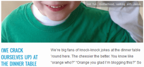 LINK {we crack ourselves up} at the dinner table