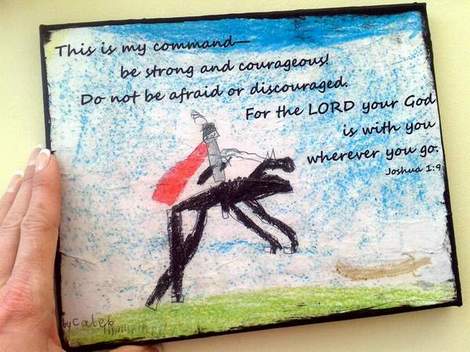 08 kid art God's word canvas