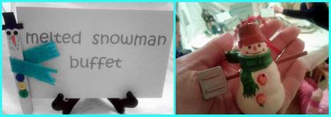 1 melted snowman buffet decorations