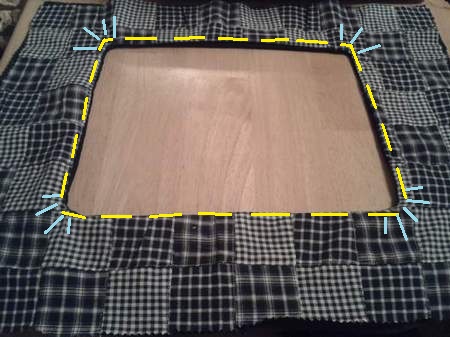 10 picture frame pillowcase cutout right side out