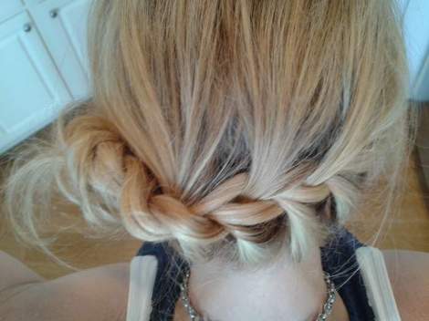 10 side chignon back braided