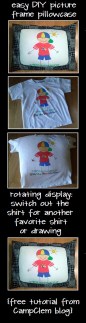easy picture frame pillowcase shirt tutorial