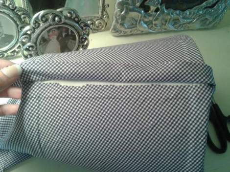 lampshade makeover 6 fold under seam