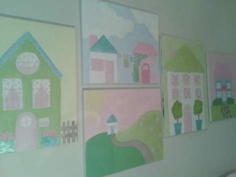 Sissy paintings fabric paper update after