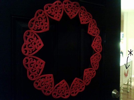 felt heart wreath