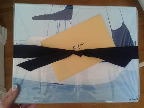 Norma Ducks painting wrapped