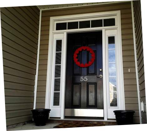 Valentine's felt heart wreath