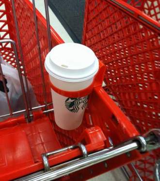 001 Starbucks cup in holder