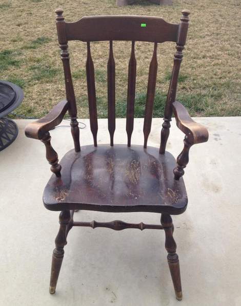 03 aqua distressed chair