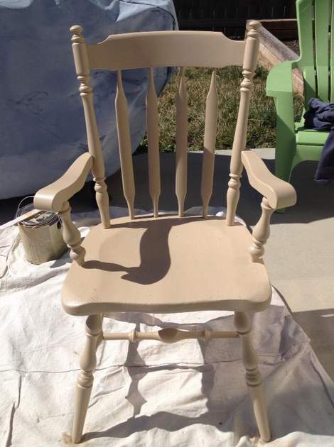 05 aqua distressed chair