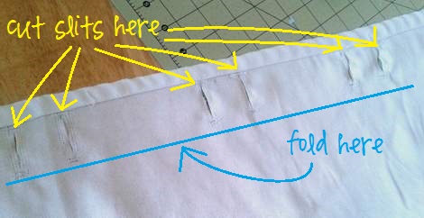 05 tablecloth curtains button hols cut