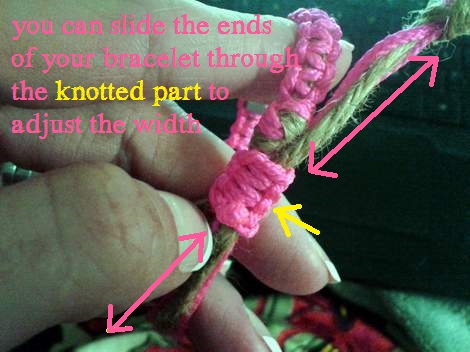 hex nut bracelets closure macrame detail