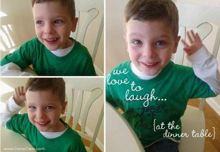 laugh at dinner table