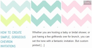 LINK How To Create Simple, Gorgeous Chevron Invitations