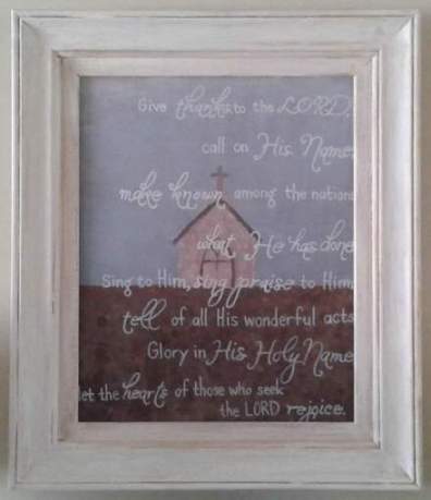 DIY art home tour verse give thanks