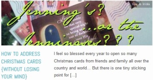 LINK How To Address Christmas Cards {without losing your mind}