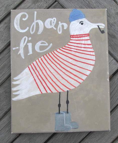 seagull painting charlie