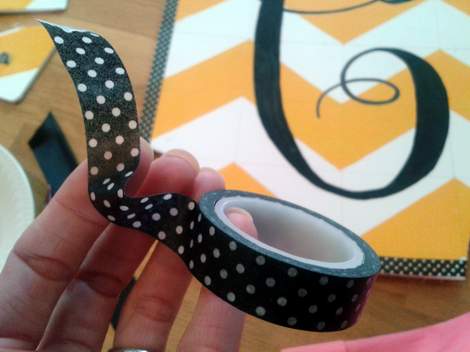 05 yellow chevron initial wreath update washi tape