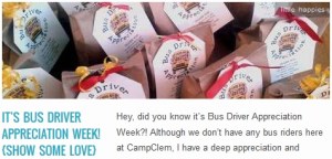 LINK it's bus driver appreciation week! {show some love}