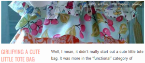 LINK Girlifying A Cute Little Tote Bag