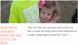 LINK Quick Switch {blindingly bright} Big Shirt to Little Girl Dress