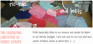 LINK The Liberating Limitation Of Fabric Scraps