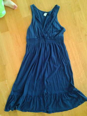 dress to skirt instant no sew makeover before