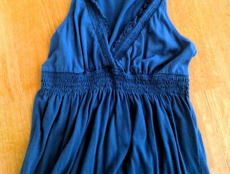 dress to skirt instant no sew makeover shirred waist