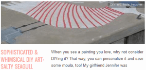 LINK Sophisticated & Whimsical DIY Art Salty Seagull