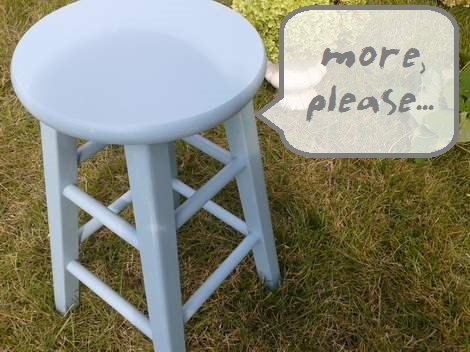 04 blue stool makeover