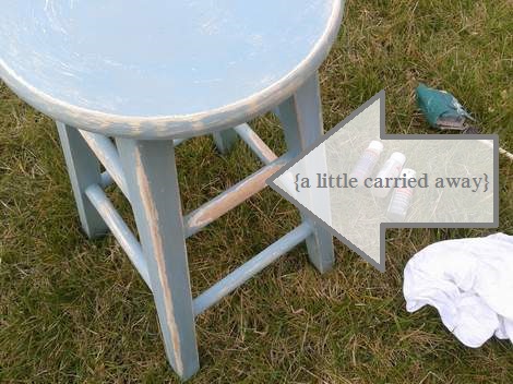 06 blue stool makeover