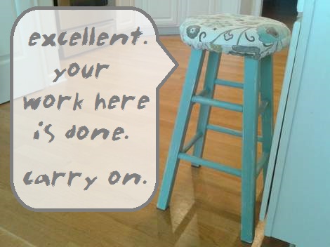 08 blue stool makeover