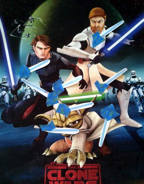 12 star wars birthday party pin the light saber on the jedi game