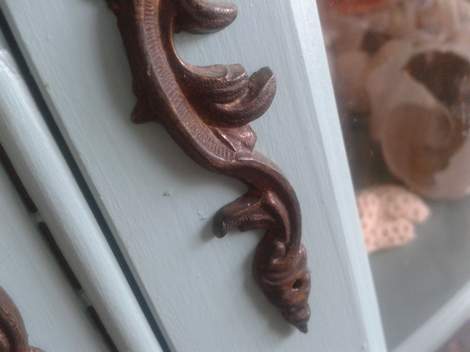 china cabinet antiquing hardware before